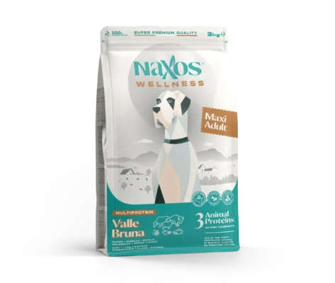 Naxos Adult Maxi Valle Bruna корм для взрослых собак крупных пород с говядиной, бизоном и ягненком 12кг