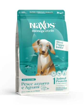 Naxos Puppy Junior-Maxi  Рыба и цитрусовые для щенков средних и крупных пород  12 кг