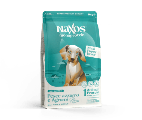 Naxos Puppy Junior-Maxi Рыба и цитрусовые для щенков средних и крупных пород 12 кг